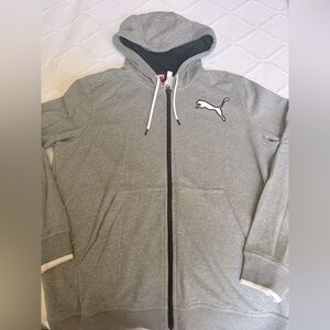 NWOT Puma Men's Gray Zip-Up Hoodie